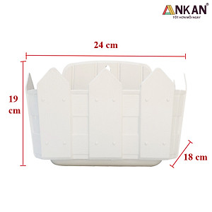 Chậu Nhựa Trồng Cây ANKAN Để Treo Ban Công, Treo Tường, Ngoài Trời, Sân Vườn, Kích Thước 24 x 19cm, Nhựa Cao Cấp