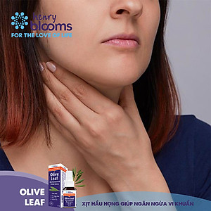 Xịt Viêm Họng, Thơm Miệng Henry Blooms Olive Leaf Bio Fermented Throat Spray - Chiết Xuất Từ Các Thành Phần Tự Nhiên Và Bổ Sung Các Lợi Khuẩn Có Lợi Cho Sức Khỏe - Hỗ Trợ Điều Trị Viêm Họng, Đau Họng, Ho..., Hôi Miệng