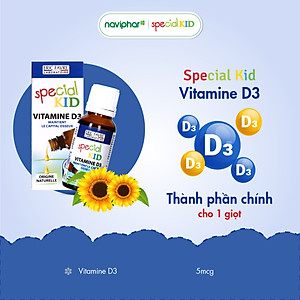 TPBVSK Special Kid Vitamine D3 - Xương răng chắc khỏe, cơ thể cứng cáp (20ml) [Siro – Nhập khẩu Pháp]