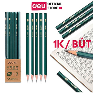 Bút chì lục giác Deli - bút chì gỗ - loại 2B/HB - 10 chiếc/hộp - 33158 / 33159