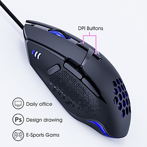 Chuột Led RGB gaming T90 7200dpi công thái học chống mỏi cổ tay Cho máy tính laptopChuột Led RGB gaming T90 7200dpi công thái học chống mỏi cổ tay Cho máy tính laptop hàng nhập khẩu