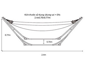 Bộ võng xếp BAN MAI: sơn tĩnh điện và lưới thép số 9 (Giao màu ngẫu nhiên)