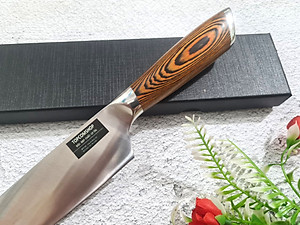 DAO BẾP SASHIMI -DAO BẾP NHẬT THÉP DAMASCUS MÃ DT114