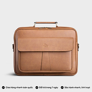 Cặp Công Sở Lata ( Thời trang nam basic đựng vừa laptop 14 inch - Cặp da CA43 )