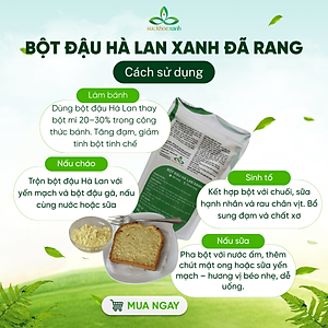 Bột đậu Hà lan xanh đã rang Canada 500g