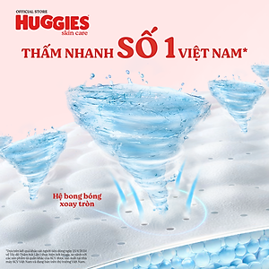 Tã/bỉm quần Huggies Skin Care Mega Jumbo XL84+4 miếng với tràm trà dịu da