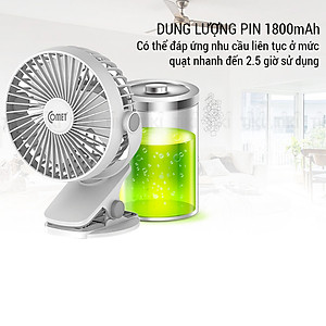Quạt Sạc Comet CRF0705 (5W) - Hàng chính hãng