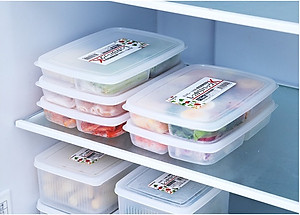 Hộp nhựa bảo quản thực phẩm đa năng và tiện lợi có chia 4 ngăn Nakaya - Hàng nội địa Nhật Bản.