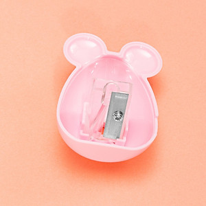 Gọt chì mini Deli - Hình chú chuột - Trắng/Xanh dương/Hồng - 1 chiếc - 569