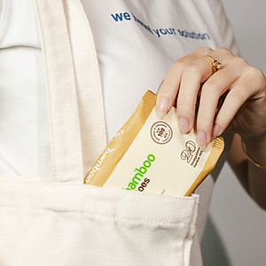 Khăn giấy ướt cao cấp EcoWipes vải sợi tre sinh thái Bamboo không mùi có thể phân hủy trong môi trường