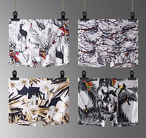 COMBO 4 QUẦN LÓT BOXER NAM cao cấp chất vải mềm mịn, hút mồ hôi tốt, kiểu dáng quyến rũ L2893