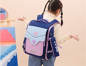 Balo học sinh tiểu học lớp 3 - 6 siêu nhẹ chống gù chống nước cao cấp phong cách mới