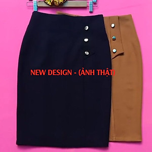Chân Váy Nữ Công Sở New Design Dài  60cm Vải Kaki Thun Co Giãn Thoáng Mát CV0016