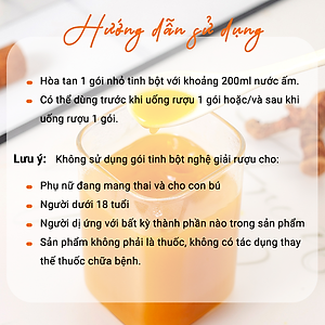 Tinh Bột Nghệ Giải Rượu Orihiro Nhật Bản giúp giải rượu nhanh, tăng cường chức năng gan, bảo vệ sức khỏe gói 1,5g x 20 JN-OR-TUR01