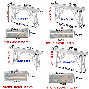 Thang ghế, giàn giáo gia đình, thông minh, gấp gọn tiện lợi, tiết kiệm không gian NIKITA MD02