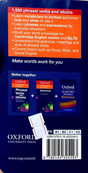 Sách Oxford Learner's Pocket Phrasal Verbs and Idioms
