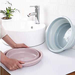 Thau nhựa gấp gọn đa năng12x35cm, giao màu ngẫu nhiên+ Tặng kèm thau gấp gọn đa năng 9x25cm - Hàng chính hãng (Giao màu ngẫu nhiên)