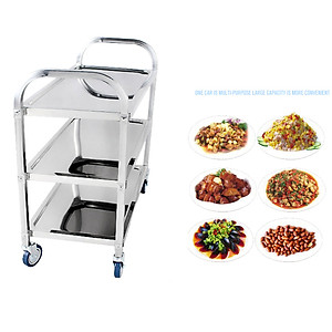 Xe đẩy inox ba tầng nhà hàng AF08165