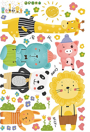 Decal dán tường các con vật SK9320