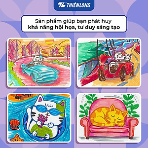 Bút lông màu Fiber Pen 20 màu Pastel Thiên Long Colokit rửa được an toàn sử dụng tô màu, vẽ tranh, calligraphy SWM-C008