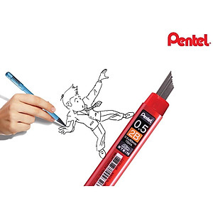 Ruột Chì Kim Pentel Ain Stein 2B Ngòi 0.3/0.5/0.7/0.9mm | Cấu Trúc Tổ Ong Siêu Cứng | Nét Viết Trơn Mượt