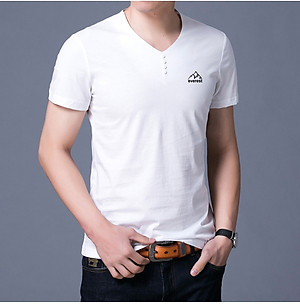 Áo thun nam ngắn tay cổ tim cúc ngực thời trang Sitaki cao cấp ATN04-5 màu