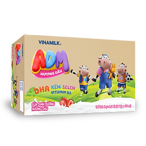 Thùng 48 Hộp Sữa dinh dưỡng Hương Dâu Vinamilk ADM (110ml)