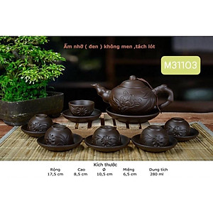 Bộ ấm trà Sa tử Bát Tràng.