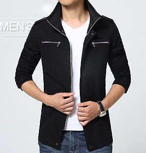 Áo Khoác Kaki Nam 2 Lớp Giả Vest Phối Khóa Ngực Cao Cấp ShopN6 - KK42 (Nhiều Màu)