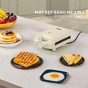 Máy nướng kẹp bánh mỳ 3 trong 1 Elmich SME-8578 - Hàng Chính Hãng
