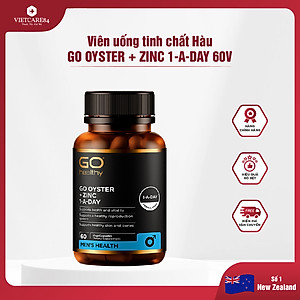 Viên uống tinh chất Hàu nhập khẩu chính hãng New Zealand GO OYSTER + ZinC (60 viên) giúp tăng cường sinh lý nam, cải thiện chất lượng tinh trùng