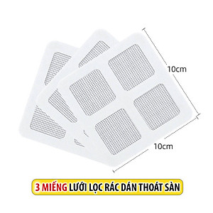 SET 10 Miếng Lưới Lọc Rác Nhà Tắm Chặn Côn Trùng Dán Nắp Cống Thoát Nước Sàn Bồn Rửa Bát Chống Tắc Nghẽn