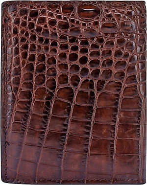 Ví Nam Da Cá Sấu Kiểu Đứng Huy Hoàng HT2248 (12.5 x 10 cm) - Nâu Đất