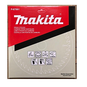 Lưỡi Cưa Gỗ Hợp Kim Makita P-67991 (255 x 25.4 x 60T)