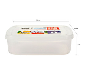 Combo 04 hộp nhựa cao cấp bảo quản thực phẩm Nakaya hình chữ nhật (Full size) - Nội địa Nhật Bản