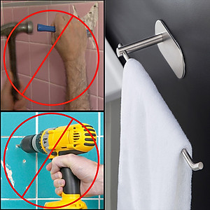 Móc treo cuộn giấy dài khăn tắm inox 304 mẫu dán Hobby home decor G10