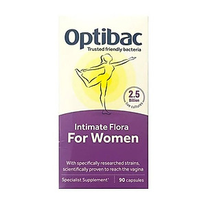 Optibac Probiotics for women 90 viên - men vi sinh chính hãng Anh khắc phục hiệu quả viêm nhiễm, nấm ngứa phụ khoa (mẫu mới)