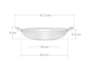 Chảo inox 2 quai chống dính Rainy- Hàng chính hãng