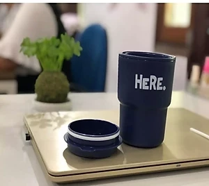 Combo 02 cốc giữ nhiệt có nắp xoay HERE 320ml cao cấp tiện dụng - Hàng nội địa Nhật Bản.