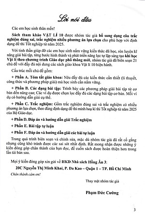 Sách Tham Khảo Vật Lí Lớp 10 (Dùng Chung Cho Các Bộ SGK Hiện Hành) - HA