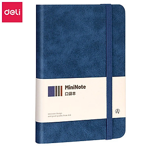 Sổ Tay Bìa Da Kẻ Ngang Mini A6 Chống Nước, Cao Cấp Deli - 192 Trang 80gsm - Ghi Chép, Takenote, Làm Quà Tặng Nhật Kí