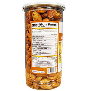 Hạnh Nhân Rang Bơ Hàng Nhập Khẩu Cao Cấp Thương Hiệu SK FOOD - Hũ 450G