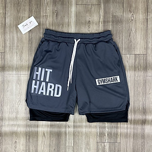 Quần hai lớp nam tập gym DO GYM SHOP chất thun lỗ kim thoáng khí khi chơi thể thao