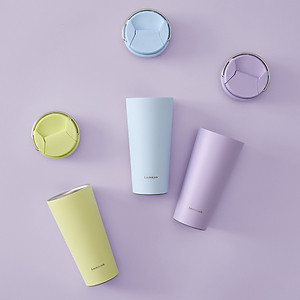 Ly Giữ Nhiệt LocknLock Bucket One Touch LHC3345 550ml, Hàng Chính Hãng, Quai Xách Tiện Lợi - JoyMall