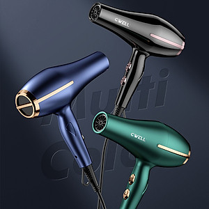 Máy sấy tóc CWELL công suất lớn 1800W-2500W C03HD, 6 chế độ tùy chỉnh nóng/lạnh, thiết kế chuẩn Salon