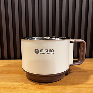 Nồi Lẩu Điện Mini 1.5L Mishio MK392 600W lòng nồi inox 304 không gỉ sét - hàng chính hãng