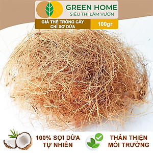 Chỉ Xơ Dừa Greenhome, Bao 100gr, Chuyên Dùng Giá Thể Trồng Lan, Kiểng Lá, Đắp Gốc Giữ Ẩm Cây Trồng