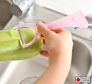 Dụng cụ gọt vỏ trái cây lưỡi bằng thép sắc bén Echo Rappy Peeler - Hàng nội địa Nhật Bản | Made in Japan