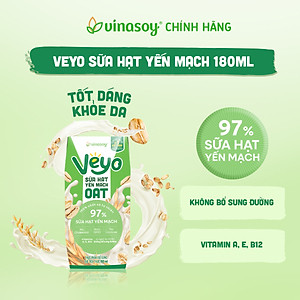 Thùng Veyo Sữa hạt Yến mạch (30 hộp x 180ml)