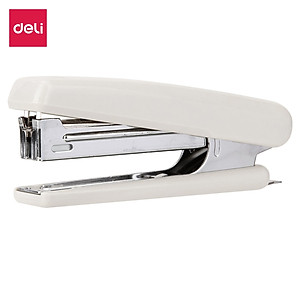 Dập ghim #10 Deli, kèm hộp đựng ghim 15 trang, Đen, xanh, xám - 1 cái E0251